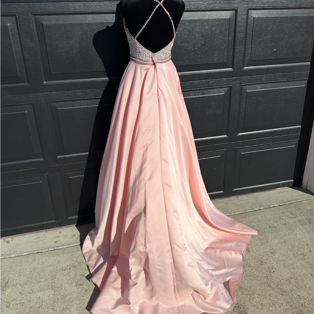 Tiffany Designs Blush Pink Prom Dress - Picture 3 of 6